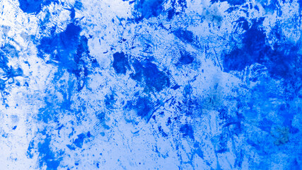 Navy Abstract Poster. Blue Watercolor Poster. Azure Grunge Stain. Cobalt Texture Fluid. Paint Banner. Design Brush. Art Fluid. Splash Geometric.