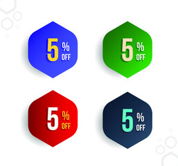 5 Percent Off - Triangle Price Tag