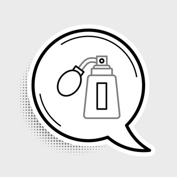 recommend clip art: Line Aftershave bottle with atomizer icon isolated on grey background. Cologne spray icon. Male perfume bottle. Colorful outline concept. Vector