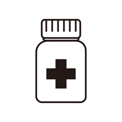 Fototapeta premium bottle of medicine icon vector illustration sign