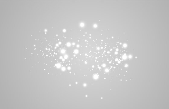 Glowing light effect with many glitter particles isolated on transparent background. Vector star cloud with dust.	