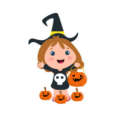 Little girl character playing activity vector template design illustration