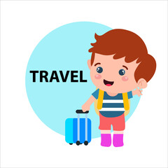 Little boys play. Children's activities.vector template design illustration