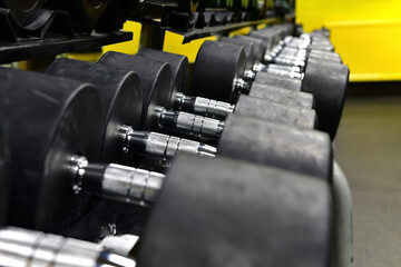 Obraz premium dumbbell stand in the gym