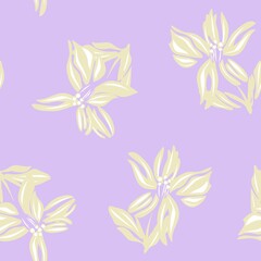 Pastel Floral Seamless Pattern Background
