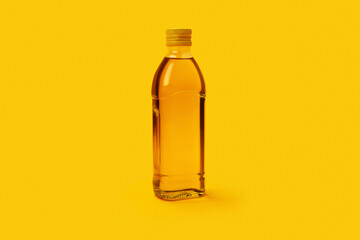 Clear bottle with olive oil