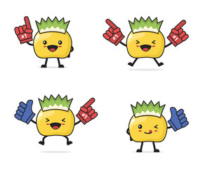 cute durian cartoon character