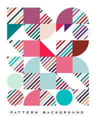 Abstract colorful retro geometric shape pattern background