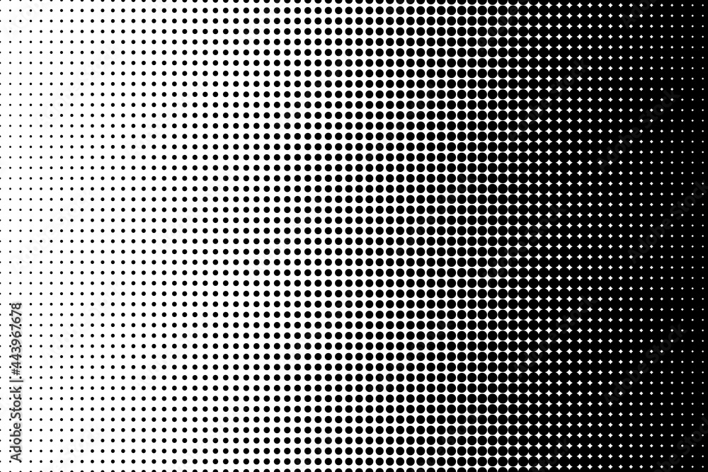Poster dot perforation texture. dots halftone pattern. fade shade background. noise gradation. black patter