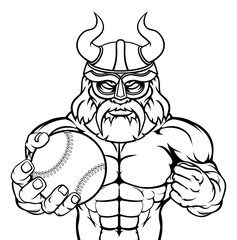 Viking Baseball Sports Mascot