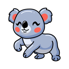 Cute happy baby koala cartoon