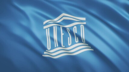 UNESCO - Waving Flag Video Background