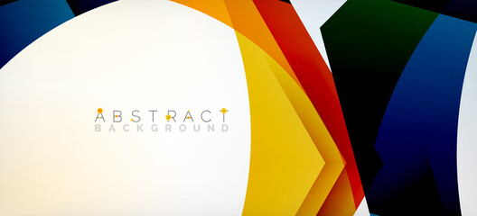 Vector color hexagons geometric abstract background