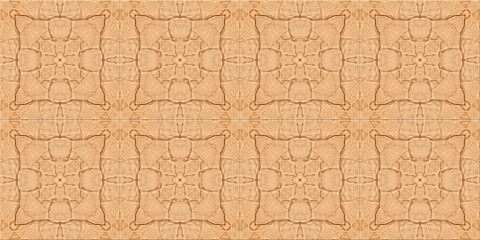 A large panel of identical divided square tiles with a mosaic pattern and a natural stone texture for interior decoration.