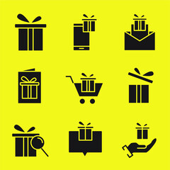 gift icon. gift set symbol vector elements for infographic web.