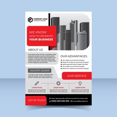 business promotion service agent flyer poster template design