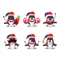 Santa Claus emoticons with witch hat cartoon character