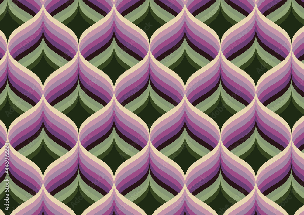 Wall mural abstract geometric zig zag hipster fashion hexagon pattern, rhombuses pattern muti color background