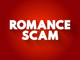 Fototapeta na wymiar Romance scam text quote, concept background