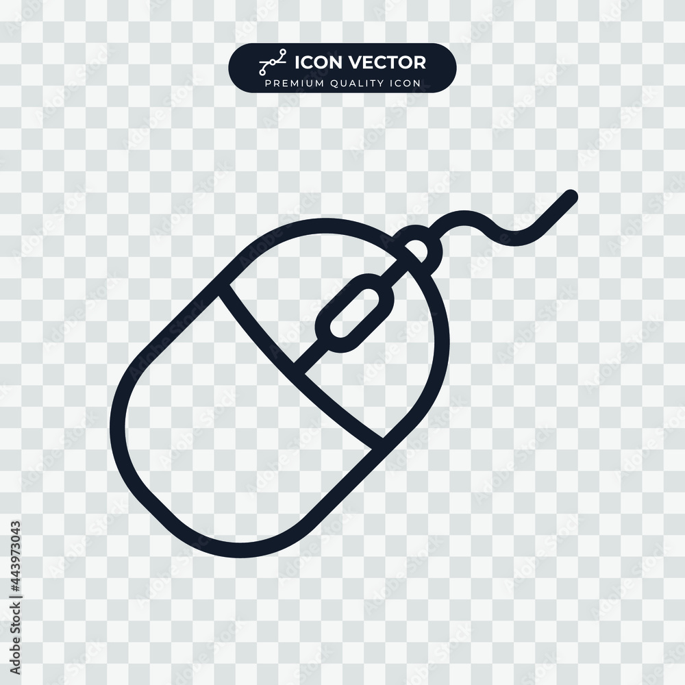 Poster computer mouse icon symbol template for graphic and web design collection logo vector illustration