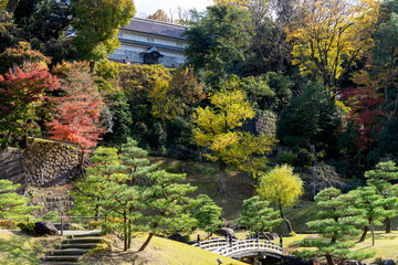 紅葉した金沢城公園・玉泉院丸庭園