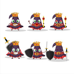 A Charismatic King witch hat cartoon character wearing a gold crown