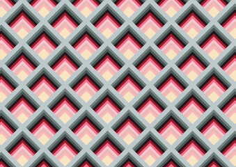 Abstract geometric zig zag hipster fashion hexagon pattern, rhombuses pattern muti color background