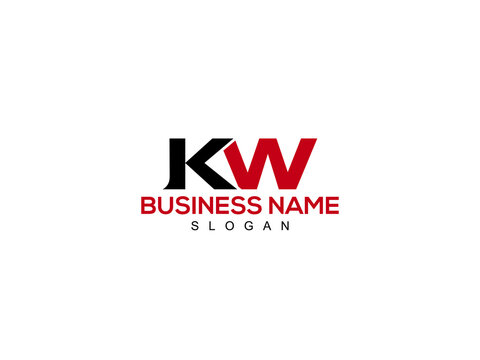 Letter KW Logo, creative kw logo icon vector for company or business