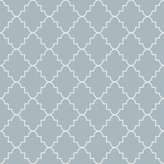 Obraz premium Monochrome blue geometric seamless pattern. Retro tileable backgrounds line grid. Vintage style classic texture for wallpaper and fabric print designs