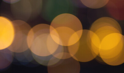 Abstract defocused bokeh background lights.