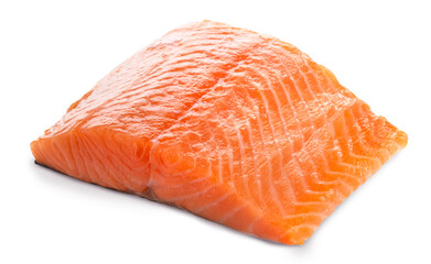 fresh raw salmon slice