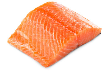 fresh raw salmon slice