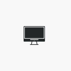 Computer icon isolated on white background. Monitor symbol modern, simple, vector, icon for website design, mobile app,imac, ui. Vector Illustration
