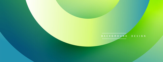 Abstract overlapping lines and circles geometric background with gradient colors