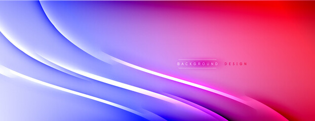 Abstract background - lines composition created with lights and shadows. Technology or business digital template. Trendy simple fluid color gradient abstract background with dynamic