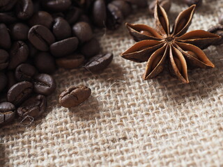 coffee beans and anise