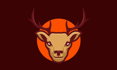 Deer head mascot logo template