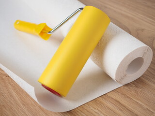 White wallpaper, interior for wallpapering, renovation in the house