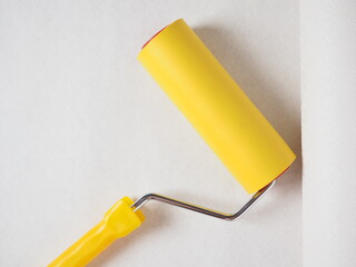 yellow paint roller