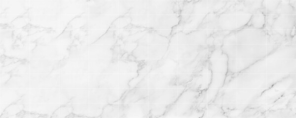 Panorama image of white marble stone texture for background or luxurious tiles floor and wallpaper decorative design.