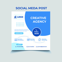 corporate social media post template for promoting business and company eps file