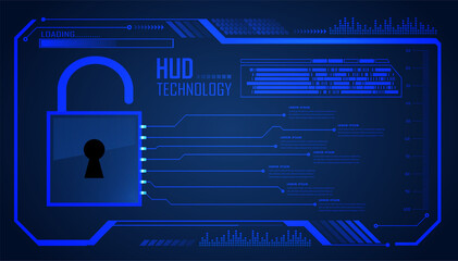 hud cyber circuit future technology concept background