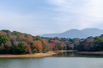 Landscape view. Kyudainomori in Sasaguri, Fukuoka, Japan.