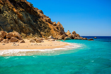 A trip to the island of Sulu Ada in Adrasan. Beautiful places in Antalya, Turkey.