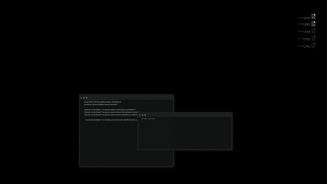 Cyber Crime concept : A programmer hacker trying to breached crypto currency address security by using algorithm source code to exploit weakness in password security background with alpha channel