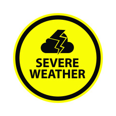 severe weather sign on white background	