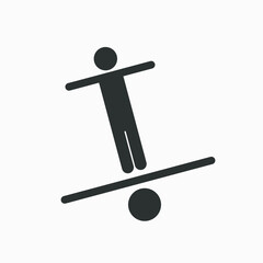 Stability icon, vector illustration. Balance pictogram.