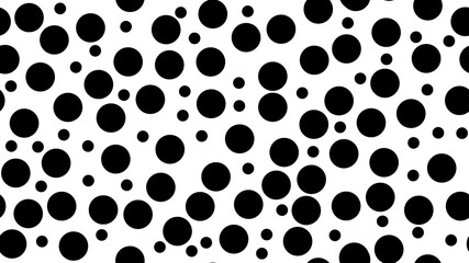 Doodle black dot pattern seamless on white background.