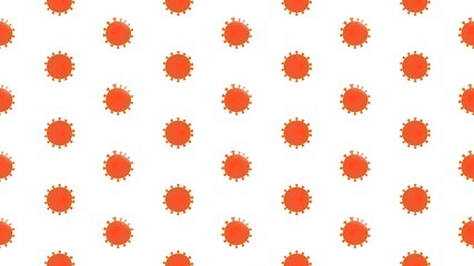 Seamless pattern of red of the coronavirus disease Covid-19 pandemic illustration background.