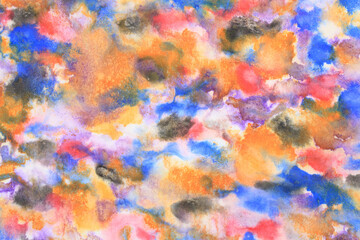 空 雲 カラフル 水彩 夏 背景